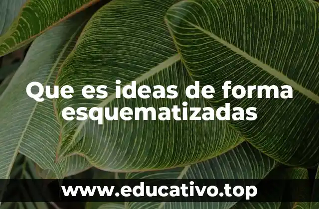 Que es ideas de forma esquematizadas