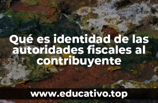 Qué es identidad de las autoridades fiscales al contribuyente