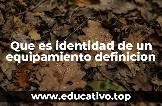 Que es identidad de un equipamiento definicion