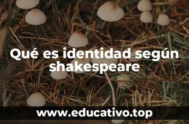 Qué es identidad según shakespeare