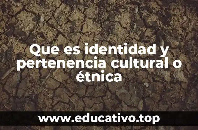 Que es identidad y pertenencia cultural o étnica