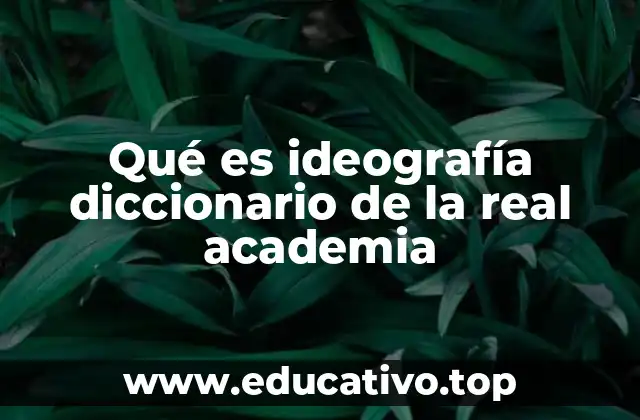 Qué es ideografía diccionario de la real academia