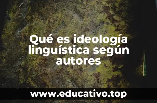 Qué es ideología linguística según autores