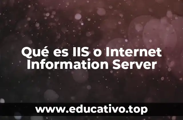 Qué es IIS o Internet Information Server