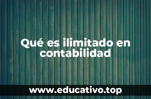 Qué es ilimitado en contabilidad