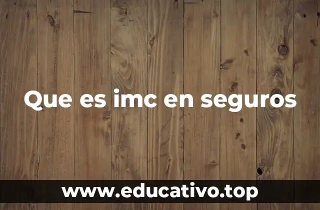 Que es imc en seguros