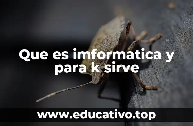 Que es imformatica y para k sirve