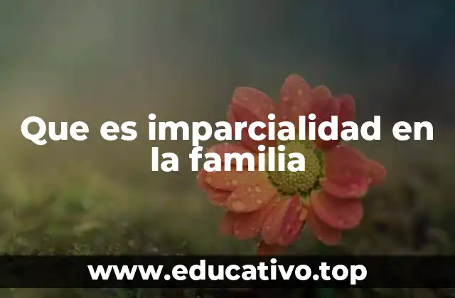 Que es imparcialidad en la familia