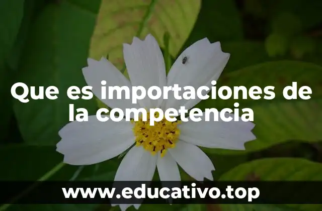 Que es importaciones de la competencia