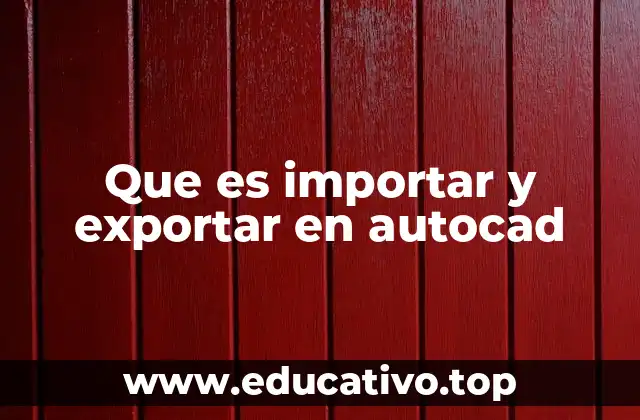 Que es importar y exportar en autocad