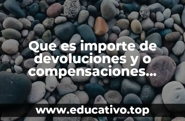 Que es importe de devoluciones y o compensaciones anteriores