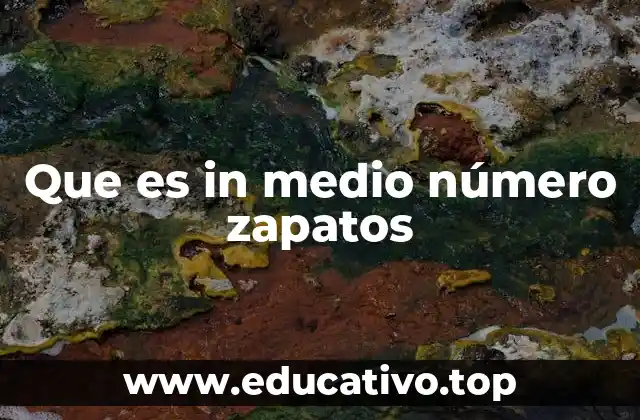 Que es in medio número zapatos