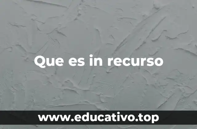 Que es in recurso