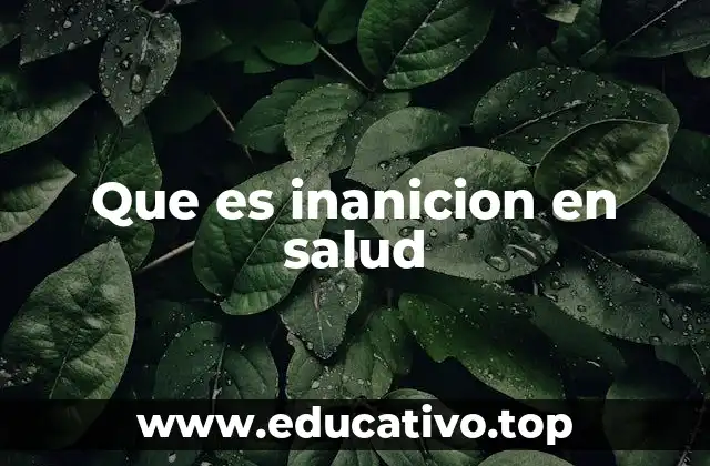 Que es inanicion en salud