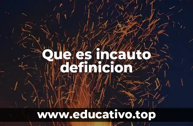 Que es incauto definicion