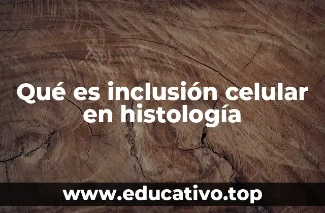 Qué es inclusión celular en histología