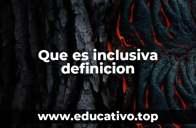 Que es inclusiva definicion
