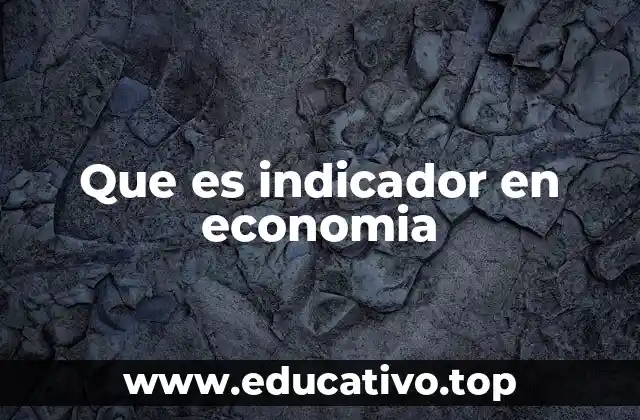 Que es indicador en economia