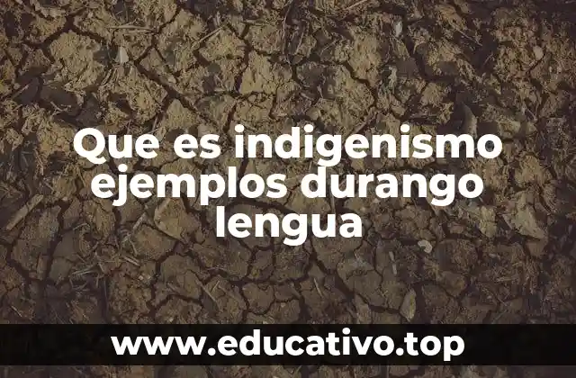 Que es indigenismo ejemplos durango lengua