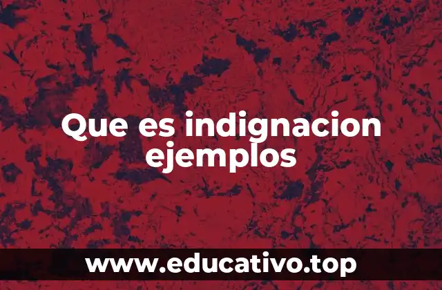Que es indignacion ejemplos