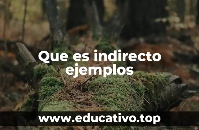 Que es indirecto ejemplos