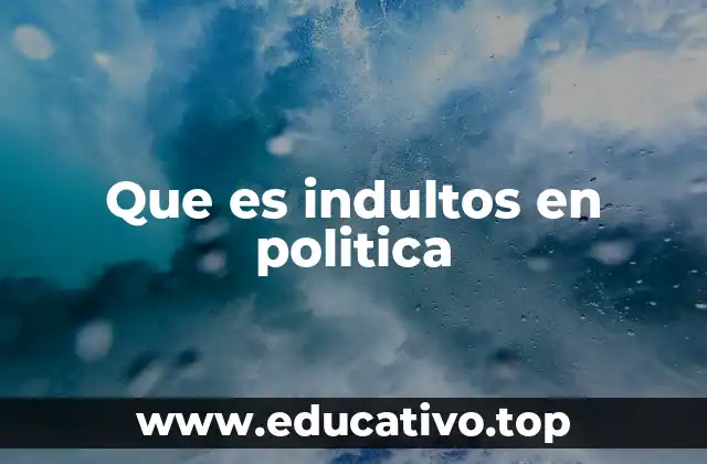 Que es indultos en politica