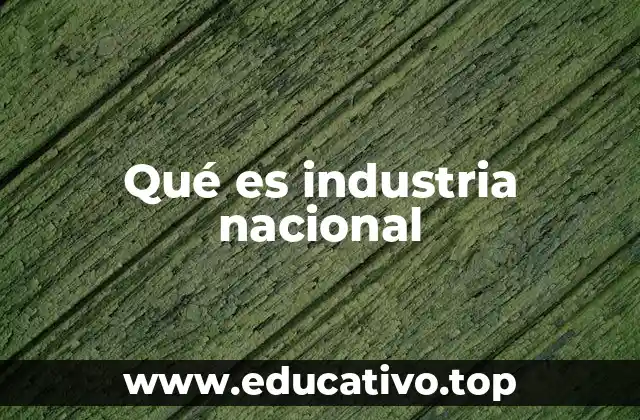 Qué es industria nacional