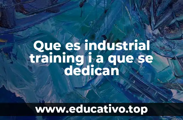 Que es industrial training i a que se dedican