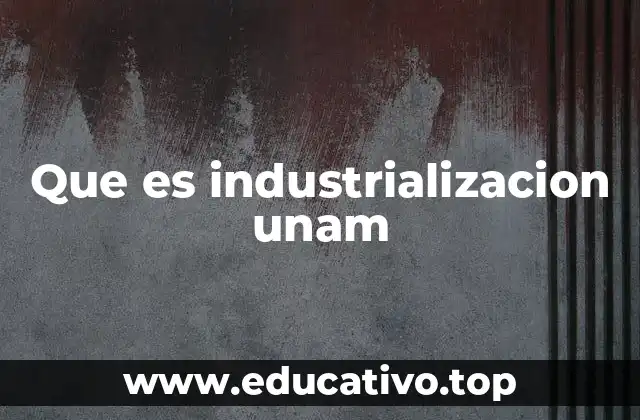 Que es industrializacion unam