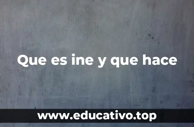 Que es ine y que hace