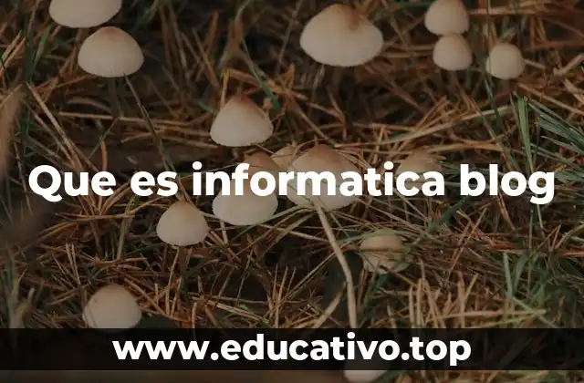 Que es informatica blog