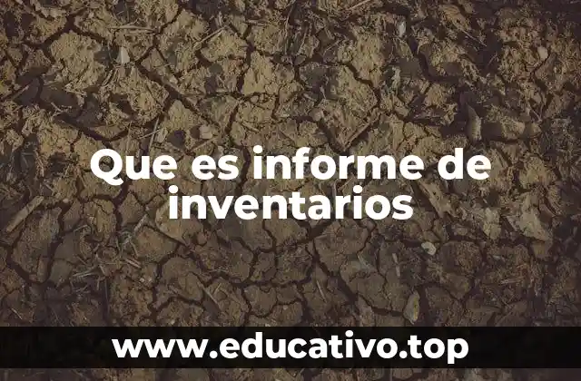 Que es informe de inventarios