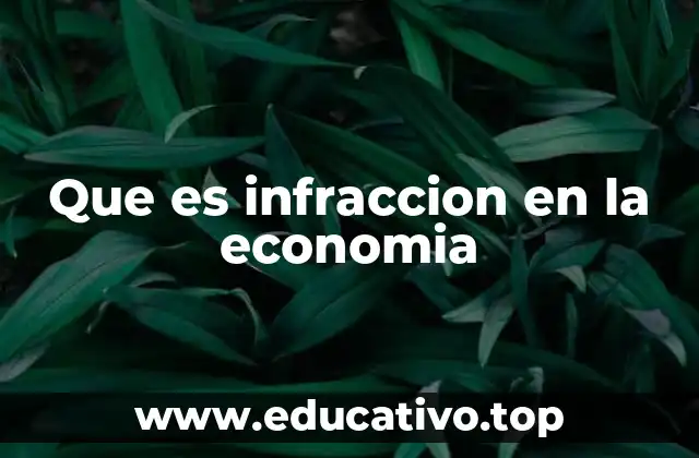 Que es infraccion en la economia