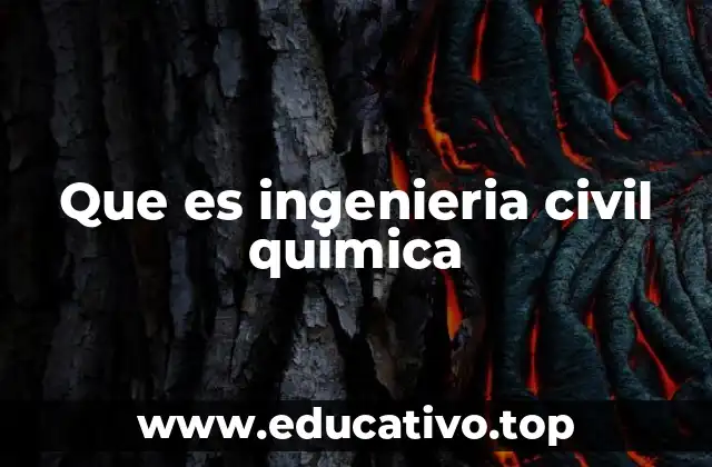 Que es ingenieria civil quimica