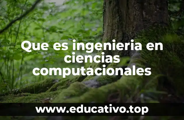Que es ingenieria en ciencias computacionales