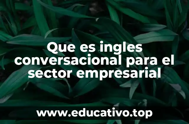 Que es ingles conversacional para el sector empresarial