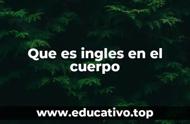 Que es ingles en el cuerpo