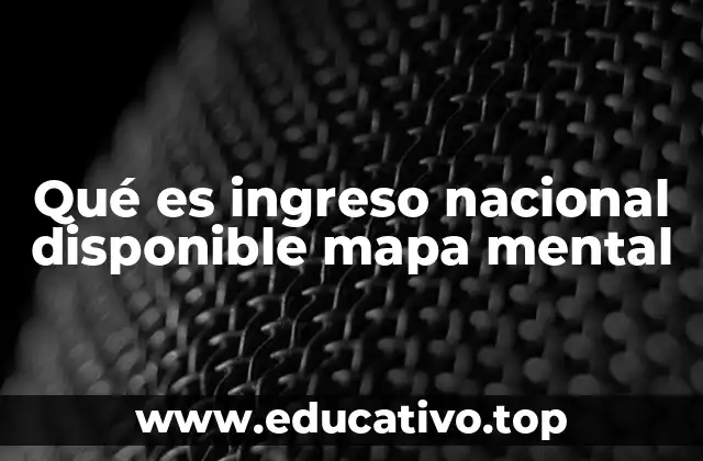 Qué es ingreso nacional disponible mapa mental