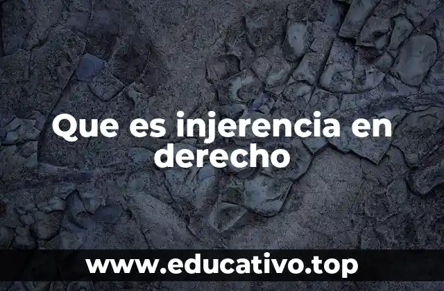 Que es injerencia en derecho