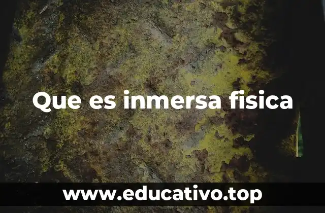 Que es inmersa fisica