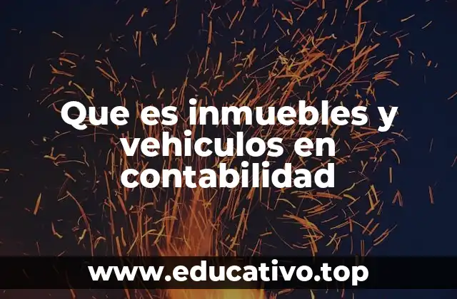 Que es inmuebles y vehiculos en contabilidad