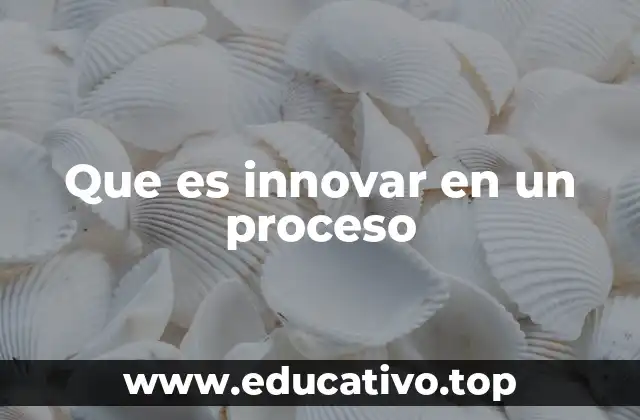 Que es innovar en un proceso