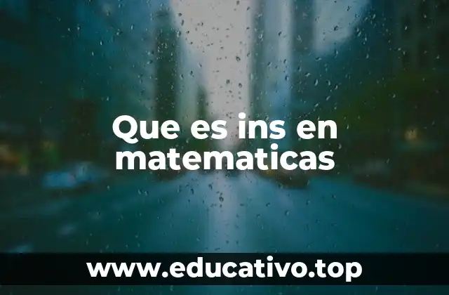 Aplicaciones de INS en geometría