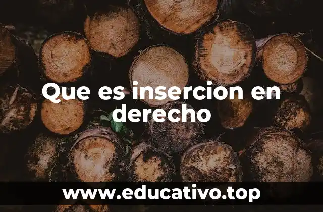 Que es insercion en derecho
