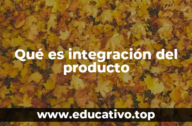 Qué es integración del producto