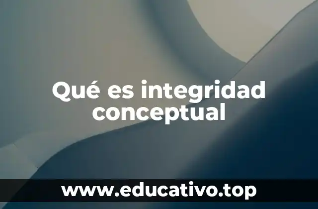 Qué es integridad conceptual