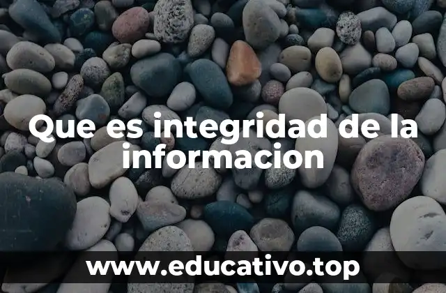Que es integridad de la informacion