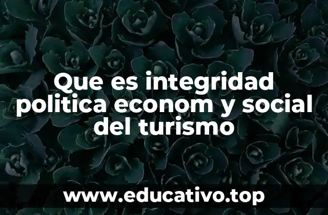 Que es integridad politica econom y social del turismo
