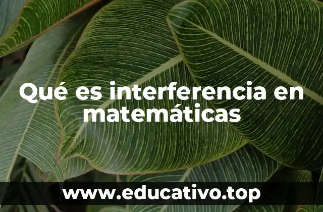 Qué es interferencia en matemáticas