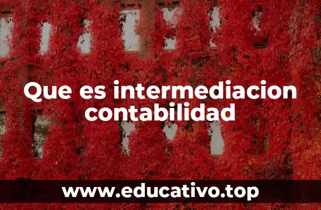 Que es intermediacion contabilidad